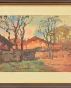 Catalogue des produits. Paysage avec une maison 