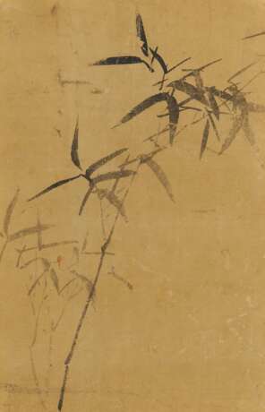 Zwei Tuschzeichnungen mit Bambus und Granatapfel - Foto 3