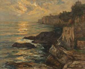 Wenk, Albert (1863-1934): Felsenküste.