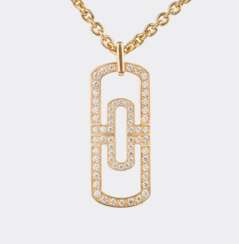 Bulgari. Brillant Anhänger 'Parentesi' mit Kette.