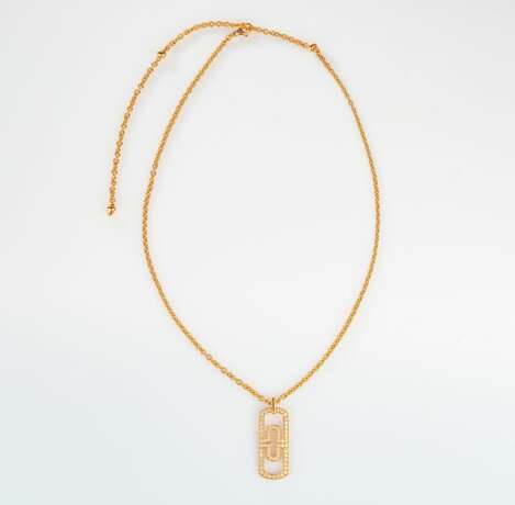 Bulgari. Brillant Anhänger 'Parentesi' mit Kette. - photo 2