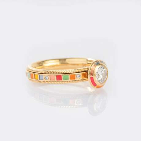 Wellendorff. Brillant Ring 'Danke für Regenbogen'. - photo 2