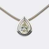 Tropfen Diamant Anhänger an Kette. - Foto 1