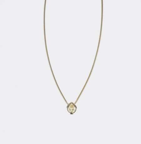 Tropfen Diamant Anhänger an Kette. - Foto 2