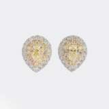Paar Fancy Diamant Ohrstecker. - photo 1