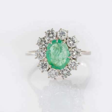 Smaragd-Brillant Ring. - Foto 1