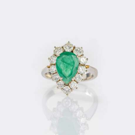 Smaragd-Brillant Ring. - photo 1
