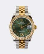 Overview. Rolex. Damen-Armbanduhr 'Datejust 31' mit Diamanten - Full Set.