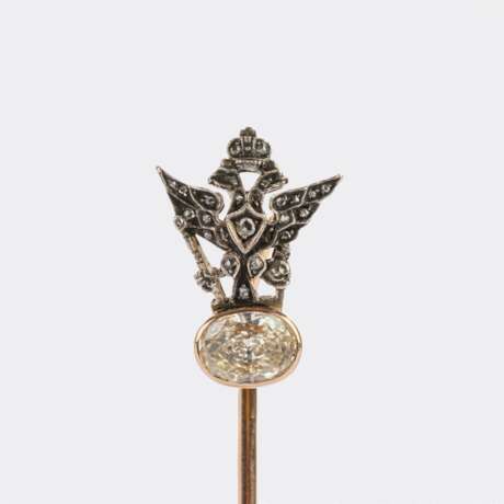 August Wilhelm Holström. Russische Doppeladler Krawattennadel mit Diamant. - photo 2