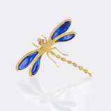 Diamant-Emaille Brosche 'Libelle'. - photo 1