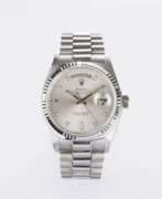 Wrist watches. Rolex. Herren-Armbanduhr 'Day-Date 36' Weißgold mit Diamanten.