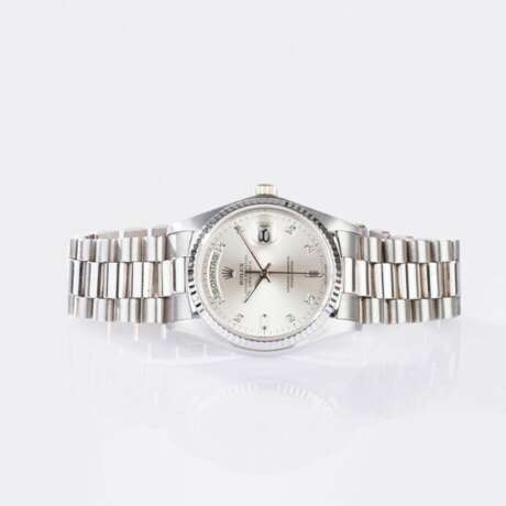 Rolex. Herren-Armbanduhr 'Day-Date 36' Weißgold mit Diamanten. - photo 4