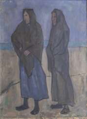 Käte Lassen (Flensburg 1880 - Flensburg 1956). Zwei Fischermädchen am Strand.
