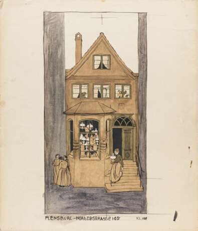Käte Lassen (Flensburg 1880 - Flensburg 1956). Zwei Motive: Norderstraße und Kopfstudie. - photo 2