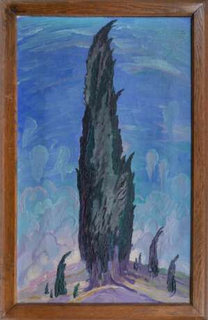 Wenzel Hablik (Brüx/Böhmen 1881 - Itzehoe 1934). Cypresse - Bosporus. - photo 2