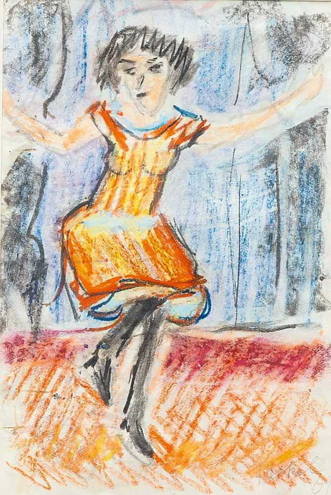 Erich Heckel (Döbeln 1883 - Radolfzell/Bodensee 1970). Tänzerin und italienische Stadt. Erich Heckel (Döbeln 1883 - Radolfzell/Bodensee 1970). Tänzerin und italienische Stadt.