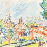 Erich Heckel (Döbeln 1883 - Radolfzell/Bodensee 1970). Tänzerin und italienische Stadt. - фото 3