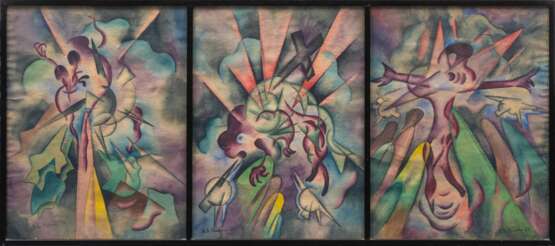 Hans Siebert von Heister (Düsseldorf 1888 - Berlin 1967). Schöpfung (Triptychon). - photo 2