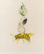 Cornelia Schleime. Cornelia Schleime (Berlin 1953). Ohne Titel (Kniender Frauenakt mit Wespe und Birne).