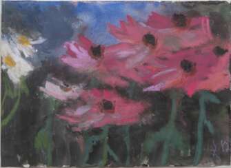 Klaus Fußmann (Velbert 1938). Margeriten und Gerbera.