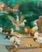 Юлиус фон Эрен. Julius von Ehren (Altona 1864 - Hamburg 1944). Enten am Ufer.