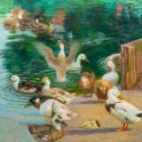 Julius von Ehren (Altona 1864 - Hamburg 1944). Enten am Ufer. - photo 1