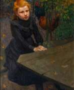 Фриц Фридрихс. Fritz Friedrichs (Hamburg 1882 - Hoopte 1928). Mädchen am Gartentisch.