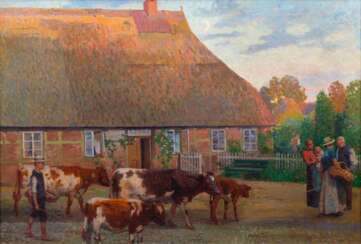 Arthur Siebelist (Loschwitz/Dresden 1870 - Hittfeld/Hamburg 1945). Bauernhaus in Hittfeld.