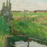 Thomas Herbst (Hamburg 1848 - Hamburg 1915). Marschlandschaft mit Gatter. - photo 1