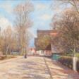 Friedrich Schwinge (Hamburg 1852 - Hamburg 1913). Dorfstraße. - Jetzt bei der Auktion