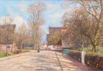 Friedrich Schwinge (Hamburg 1852 - Hamburg 1913). Dorfstraße.