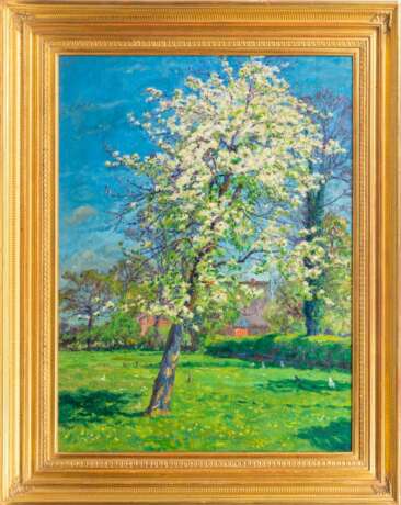 Ernst Eitner (Hamburg 1867 - Hamburg 1955). Blühender Obstbaum. - Foto 2