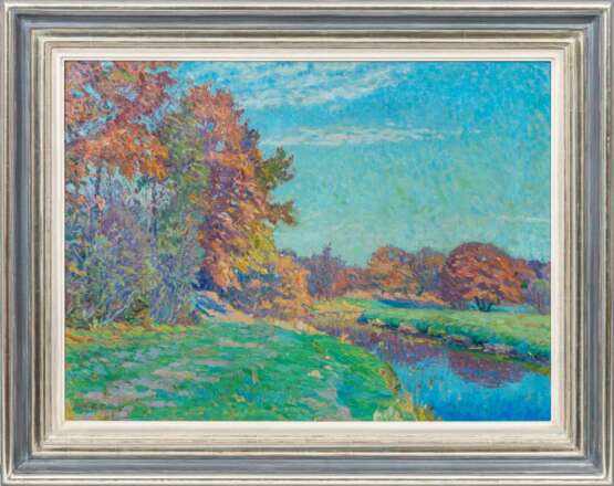 Ernst Eitner (Hamburg 1867 - Hamburg 1955). Herbsttag an der Alster. - photo 2