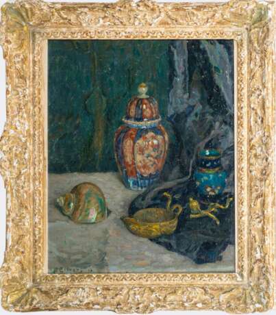 Ernst Eitner (Hamburg 1867 - Hamburg 1955). Stillleben mit Muscheln und japanischer Vase. - photo 2
