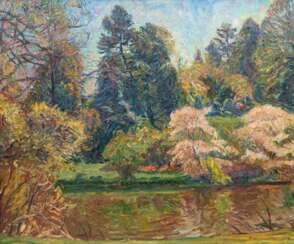 Georg Burmester (Barmen 1864 - Möltenort 1936). Frühling im Park.