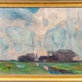 Hans Peter Feddersen (Westerschnatebüll 1848 - Kleiseerkoog 1941). Kleiseerkoog mit Wolkenhimmel. - photo 2