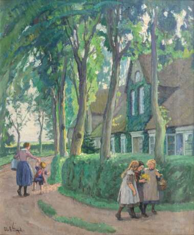 Otto Heinrich Engel (Erbach/Odenwald 1866 - Glücksburg 1949). Abend in Nieblum. - photo 1