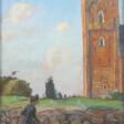 Otto Heinrich Engel (Erbach/Odenwald 1866 - Glücksburg 1949). Turm der Johanniskirche auf Föhr. - Maintenant aux enchères