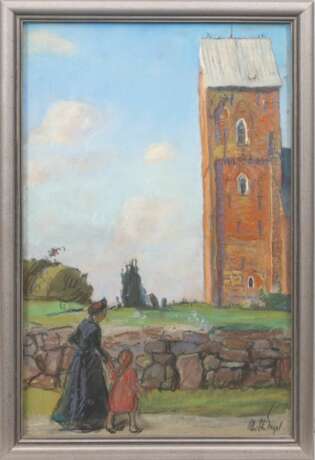 Otto Heinrich Engel (Erbach/Odenwald 1866 - Glücksburg 1949). Turm der Johanniskirche auf Föhr. - фото 2