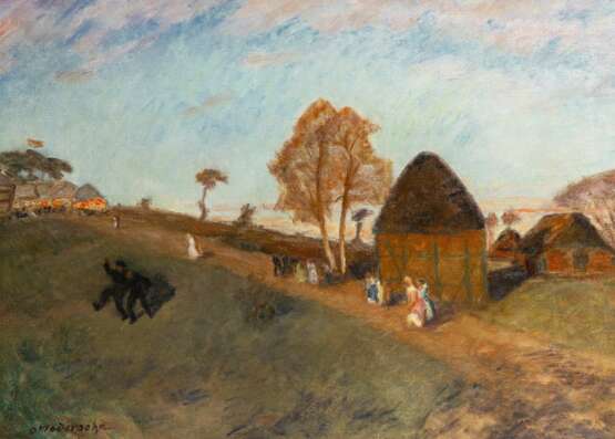 Otto Modersohn (Soest 1865 - Fischerhude 1943). Festtag in Worpswede. - photo 1