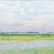 August Haake (Bremen 1889 - Bremen 1915). Sommertag mit Quelkhorner Mühle. - Maintenant aux enchères