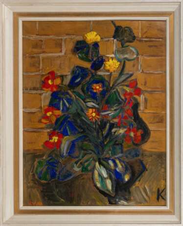 Alfred Kollmar (Bietigheim 1886 - Worpswede 1937). Blumen vor Ziegelwand. - фото 2