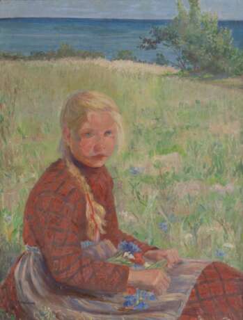 Clara Arnheim (Berlin 1865 - Theresienstadt 1942). Mädchen am Ostseeufer. - photo 1