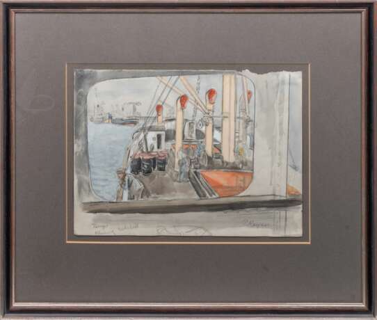 Paul Kayser (Hamburg 1869 - Donaueschingen 1942). Blick von der Brücke. - photo 2