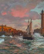 Carl Becker. Carl Becker (Hameln 1862 - Hamburg 1926). Hafeneinfahrt von Whitby.