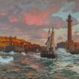Carl Becker (Hameln 1862 - Hamburg 1926). Hafeneinfahrt von Whitby. - photo 1