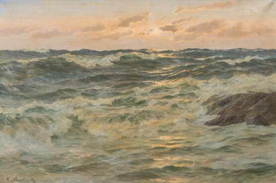 Patrick von Kalckreuth (Kiel 1898 - Starnberg 1970). Meeresbrandung am Morgen. - photo 1