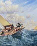 Uwe Lütgen. Uwe Lütgen (Hamburg 1944). Die Enterprise aus New York in einer Regatta.