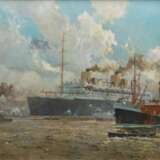 John Gleich (Memel 1879 - nach 1927). Die Europa im Hamburger Hafen. - photo 1
