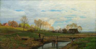 Valentin Ruths (Hamburg 1825 - Hamburg 1905). Frühlingstag.